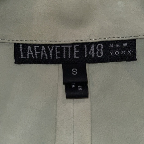 Lafayette 148 light green 100% suede blazer | size Small - Picture 6 of 8